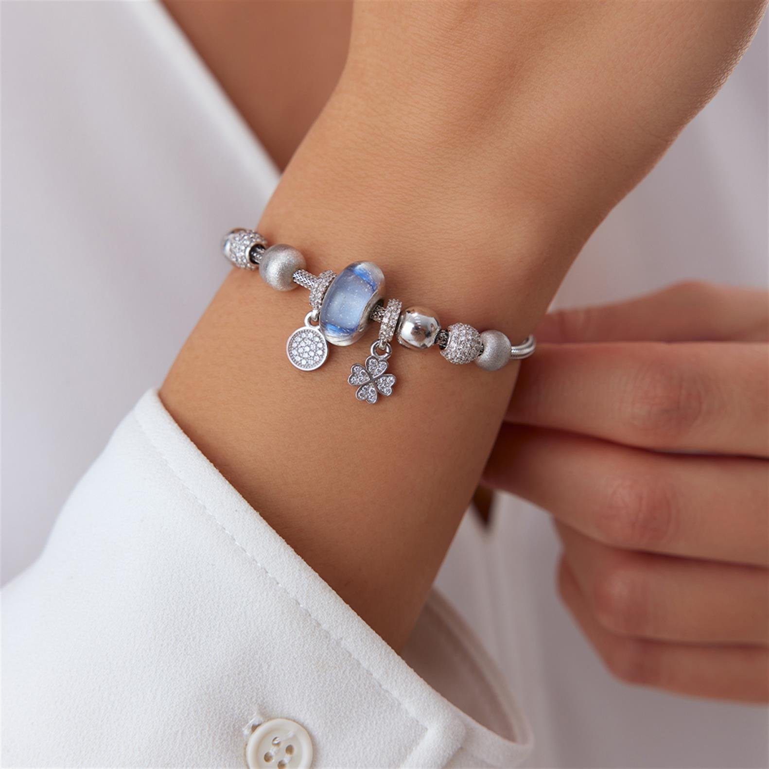 Beyaz Altın Pandora Bileklik