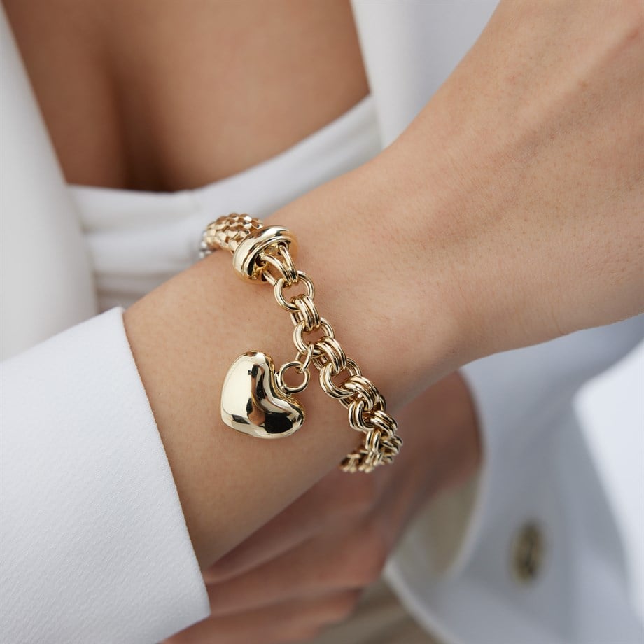 Kalp Figürlü Cetaş Bileklik