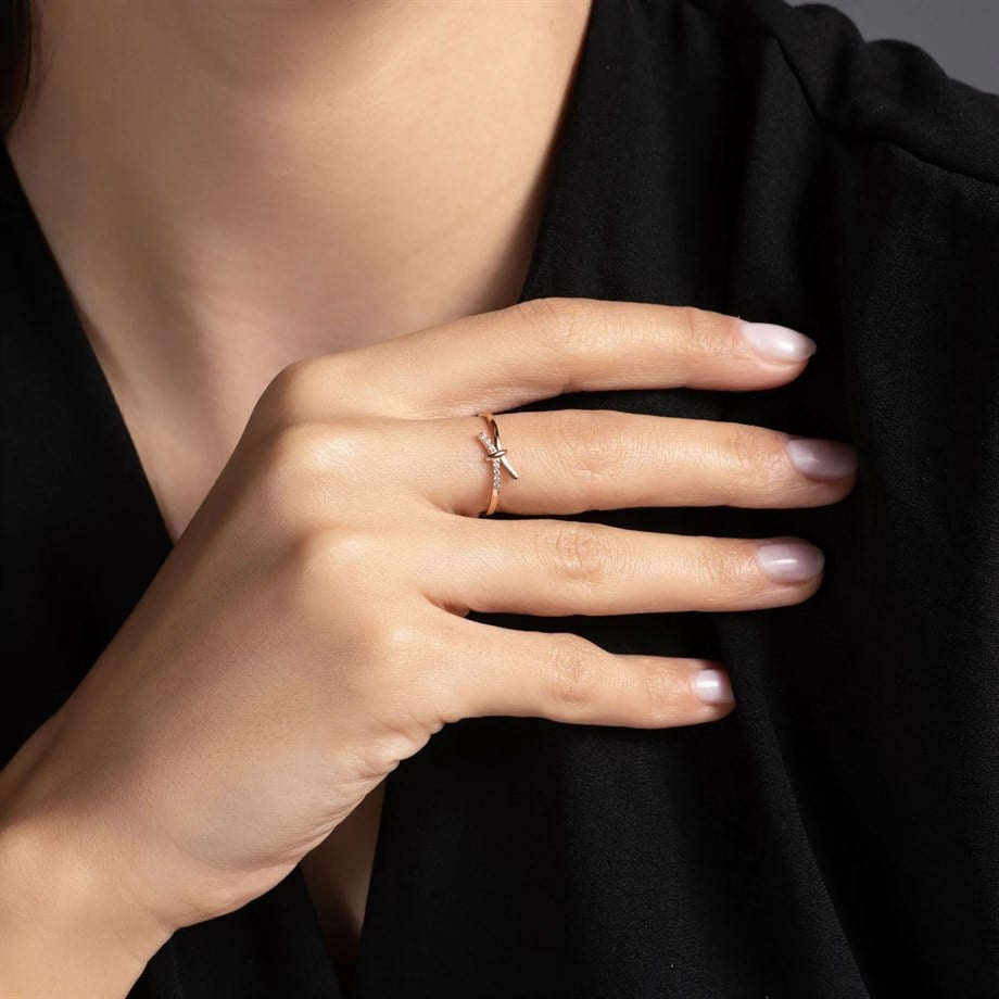 Minimal Tiffany Diken Motif Yüzük