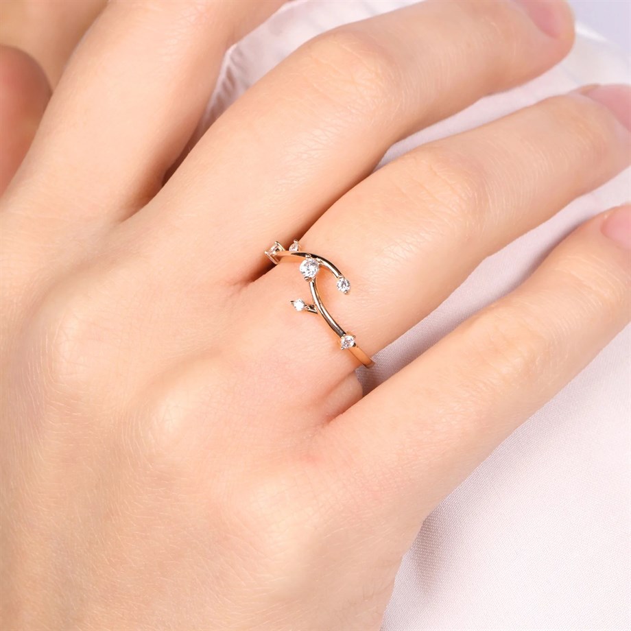 Tiffany Zeytin Dalı Minimal Yüzük