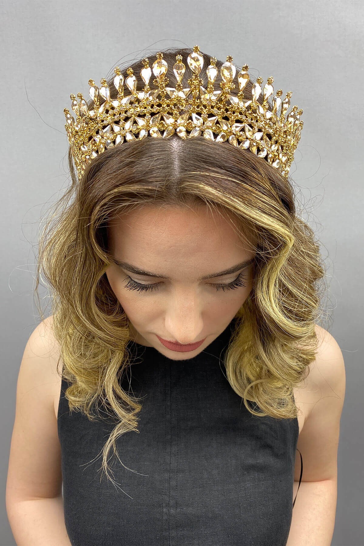 Bal Rengi Sultan Model Gelin Kına Tacı