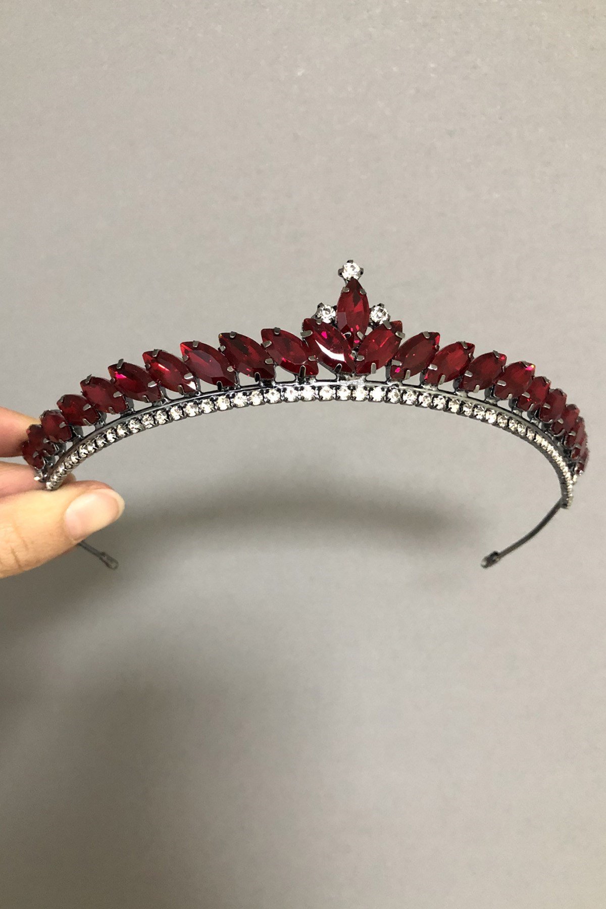 Bordo İnce Lena Model Kına Tacı