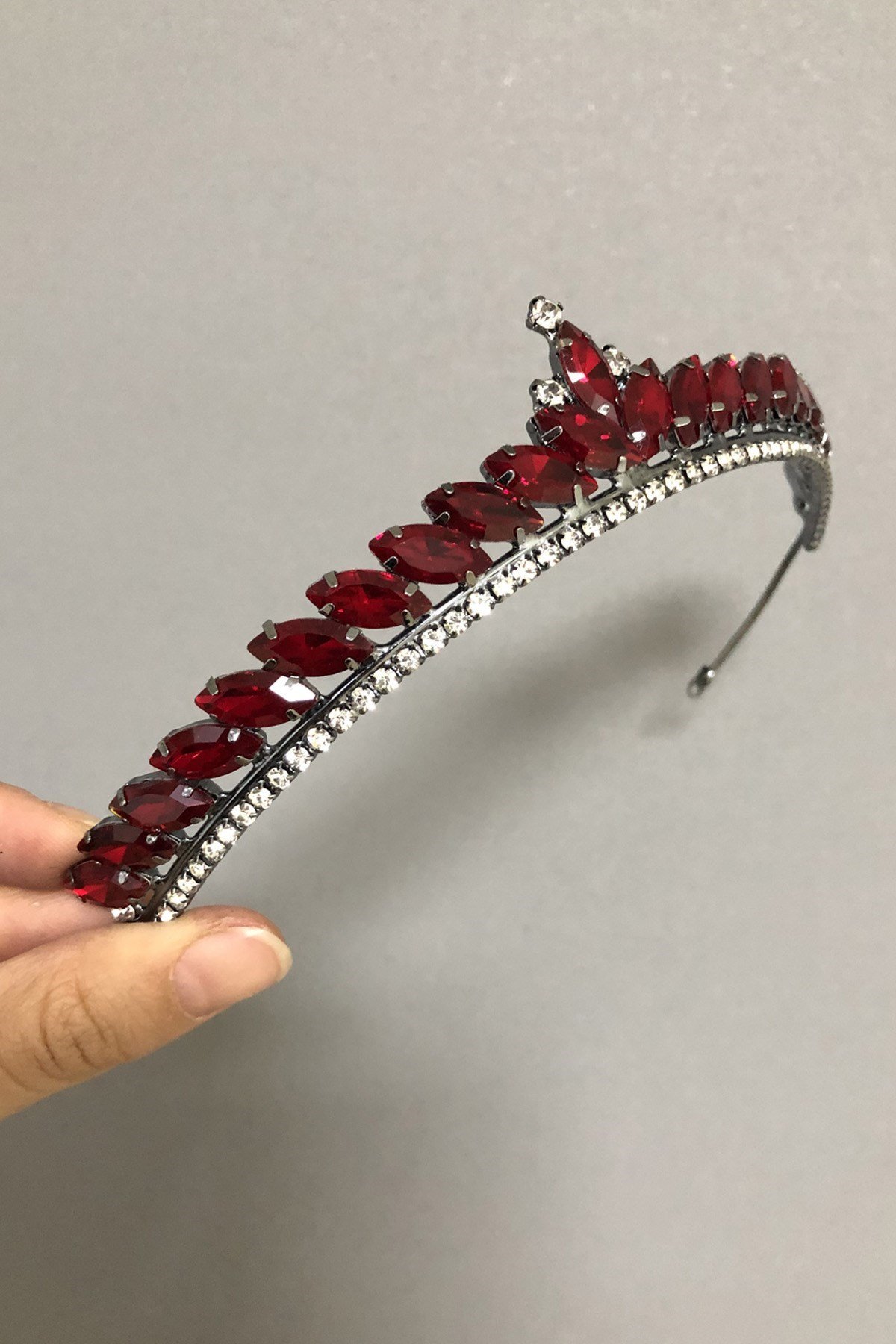 Bordo İnce Lena Model Kına Tacı