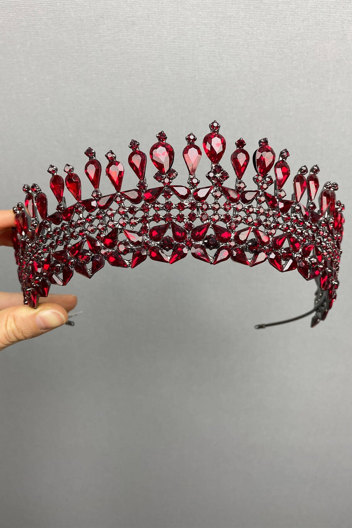 Bordo Sultan Model Gelin Kına Tacı