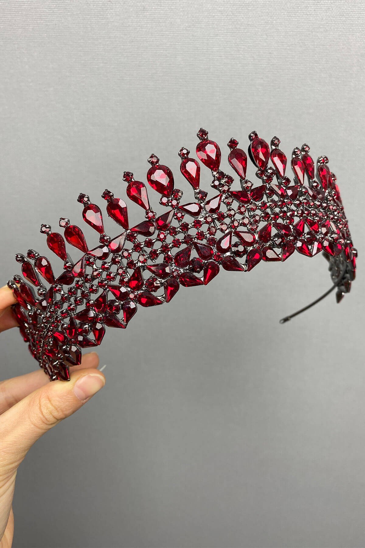 Bordo Sultan Model Gelin Kına Tacı