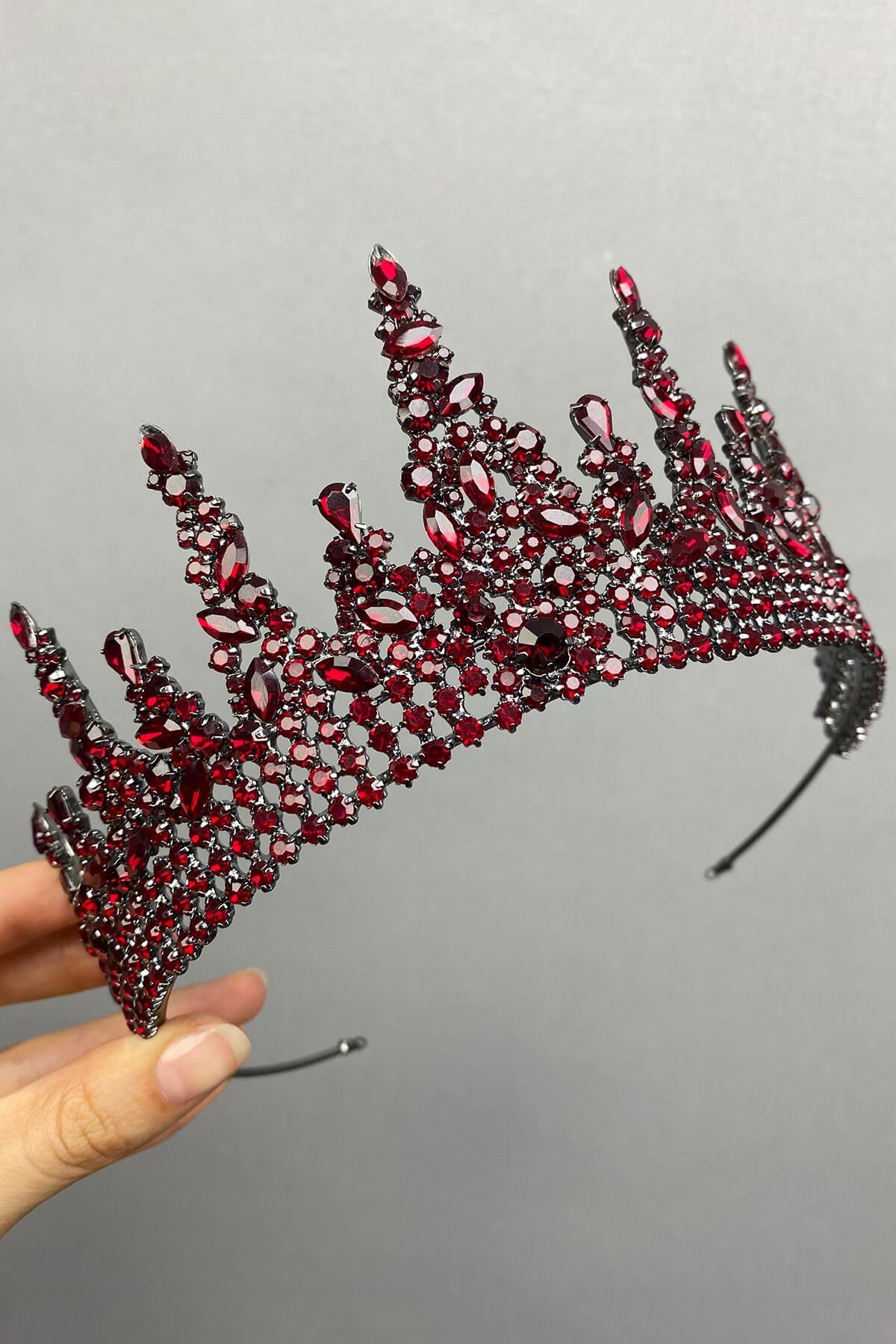 Gatria Model Bordo Gelin Kına Tacı