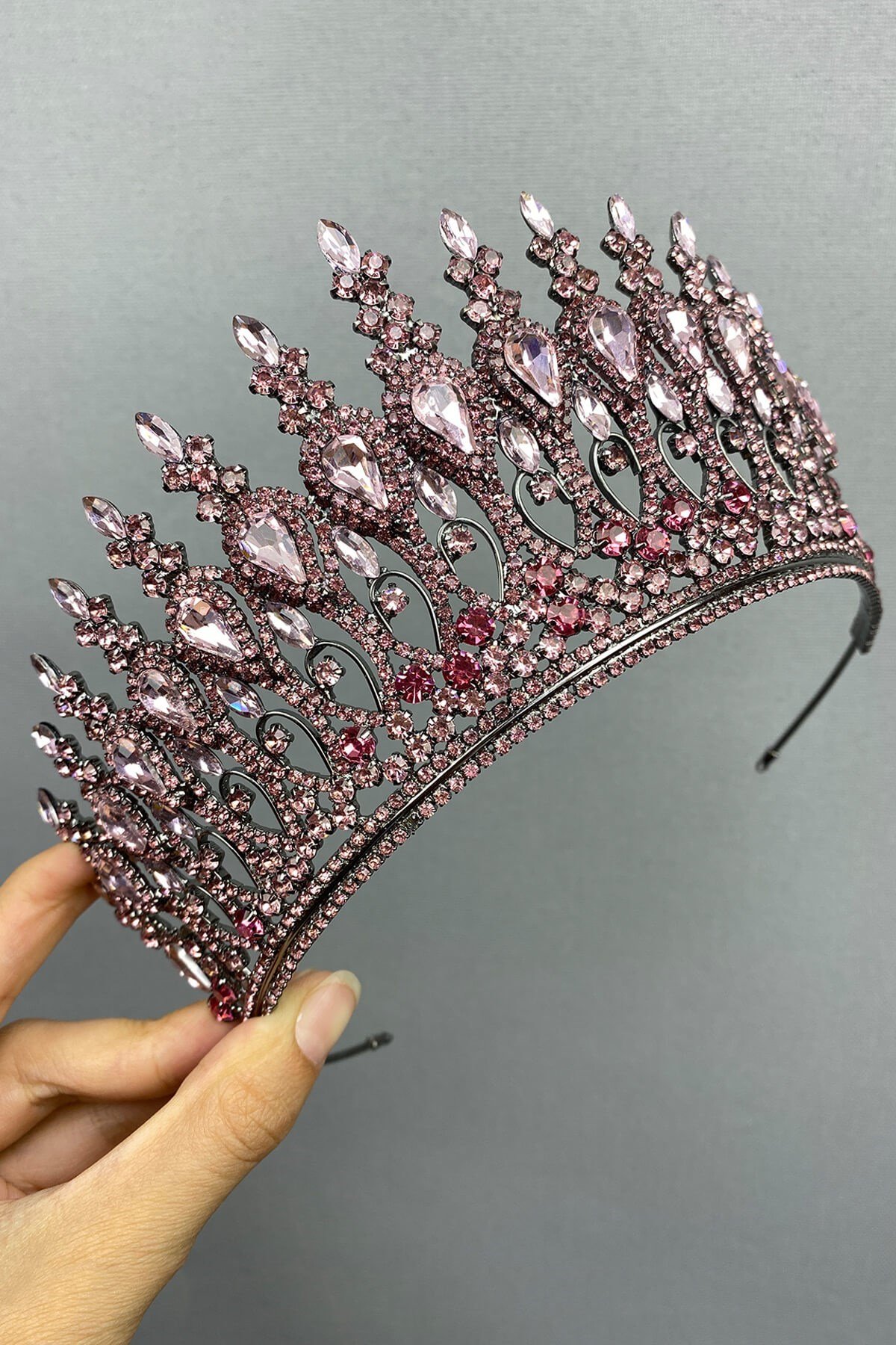 Pembe Henna Model Gelin Kına Tacı
