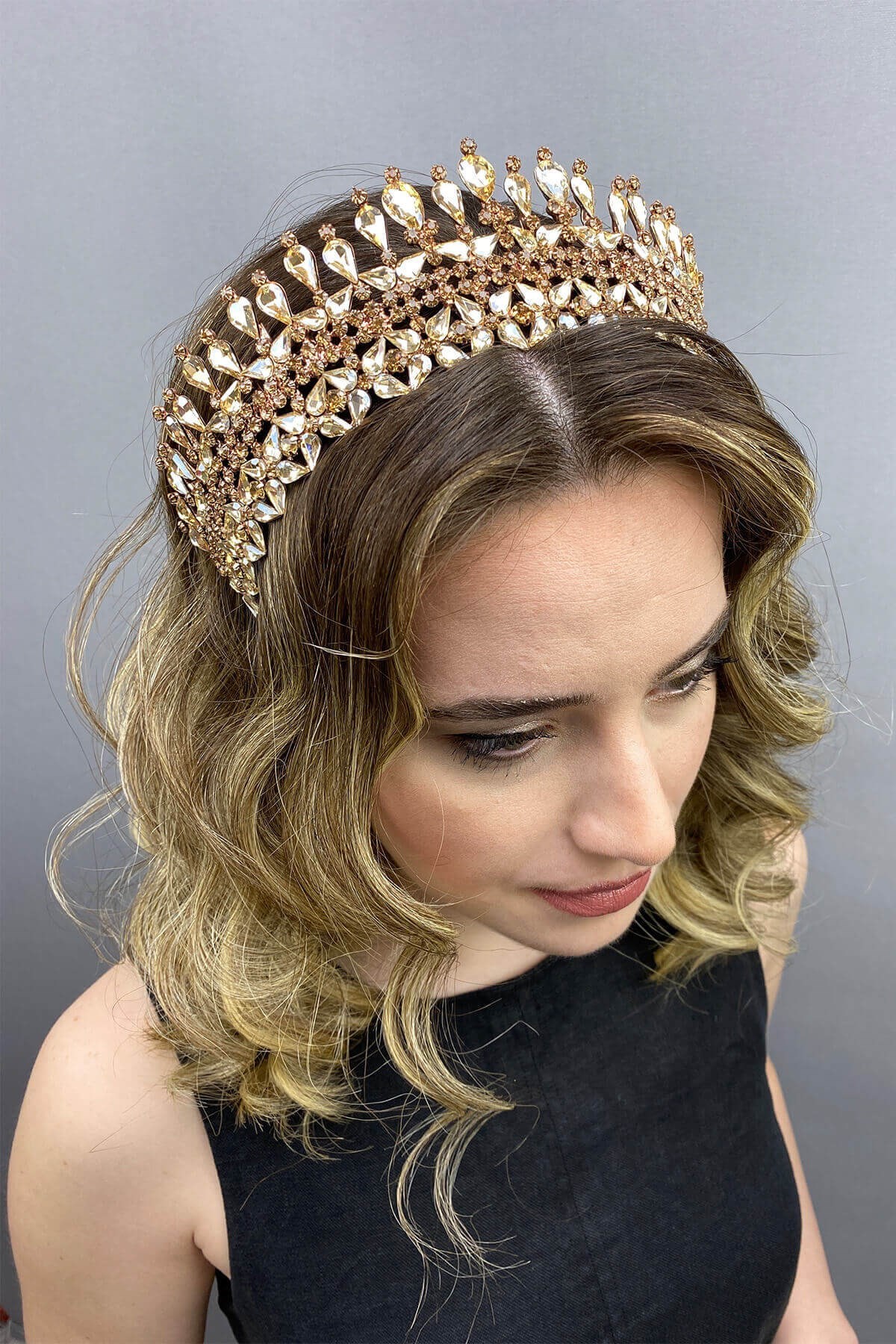 Rose Rengi Sultan Model Gelin Kına Tacı