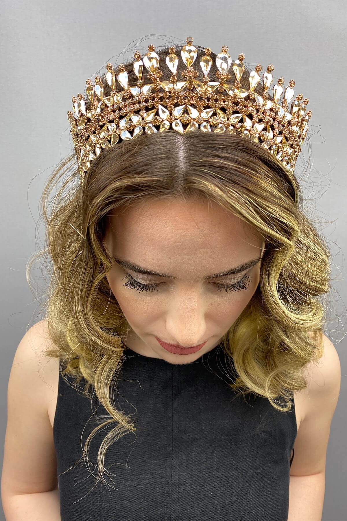 Rose Rengi Sultan Model Gelin Kına Tacı