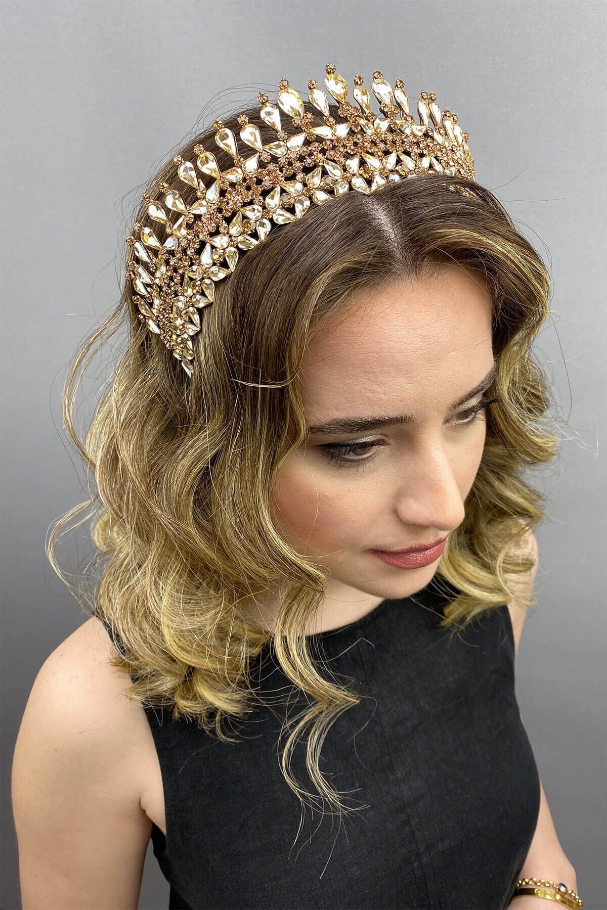 Rose Rengi Sultan Model Gelin Kına Tacı