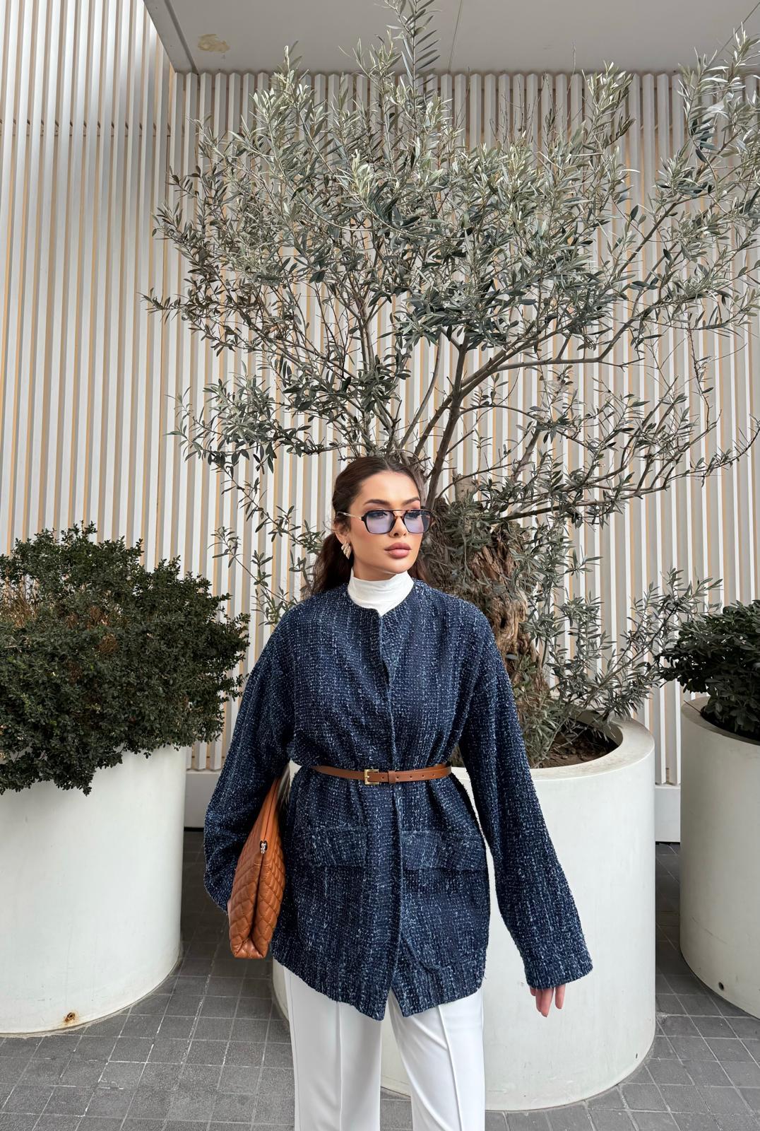 Ceket-132H&R ButikJolie Seyyar Kuşaklı Ceket