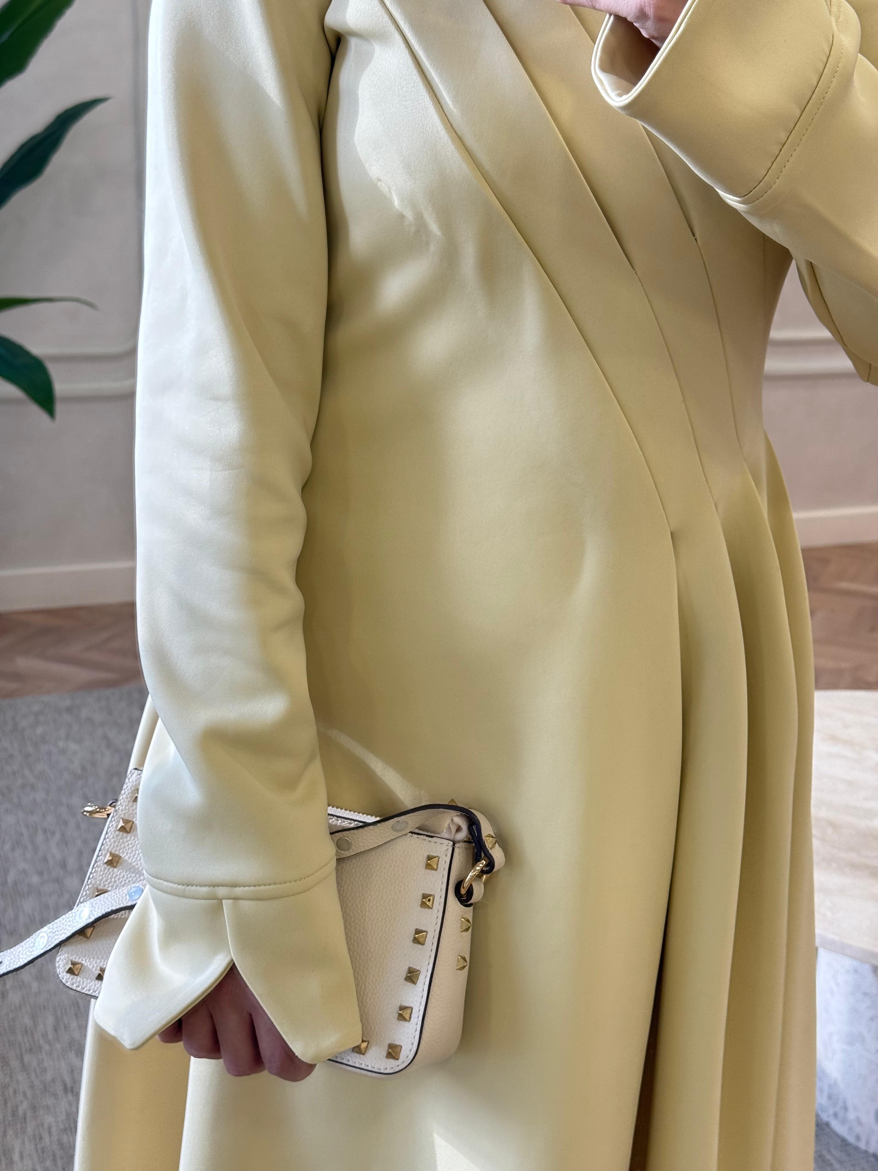 ELBSE-02H&R ButikBear Scuba Elbise Sarı