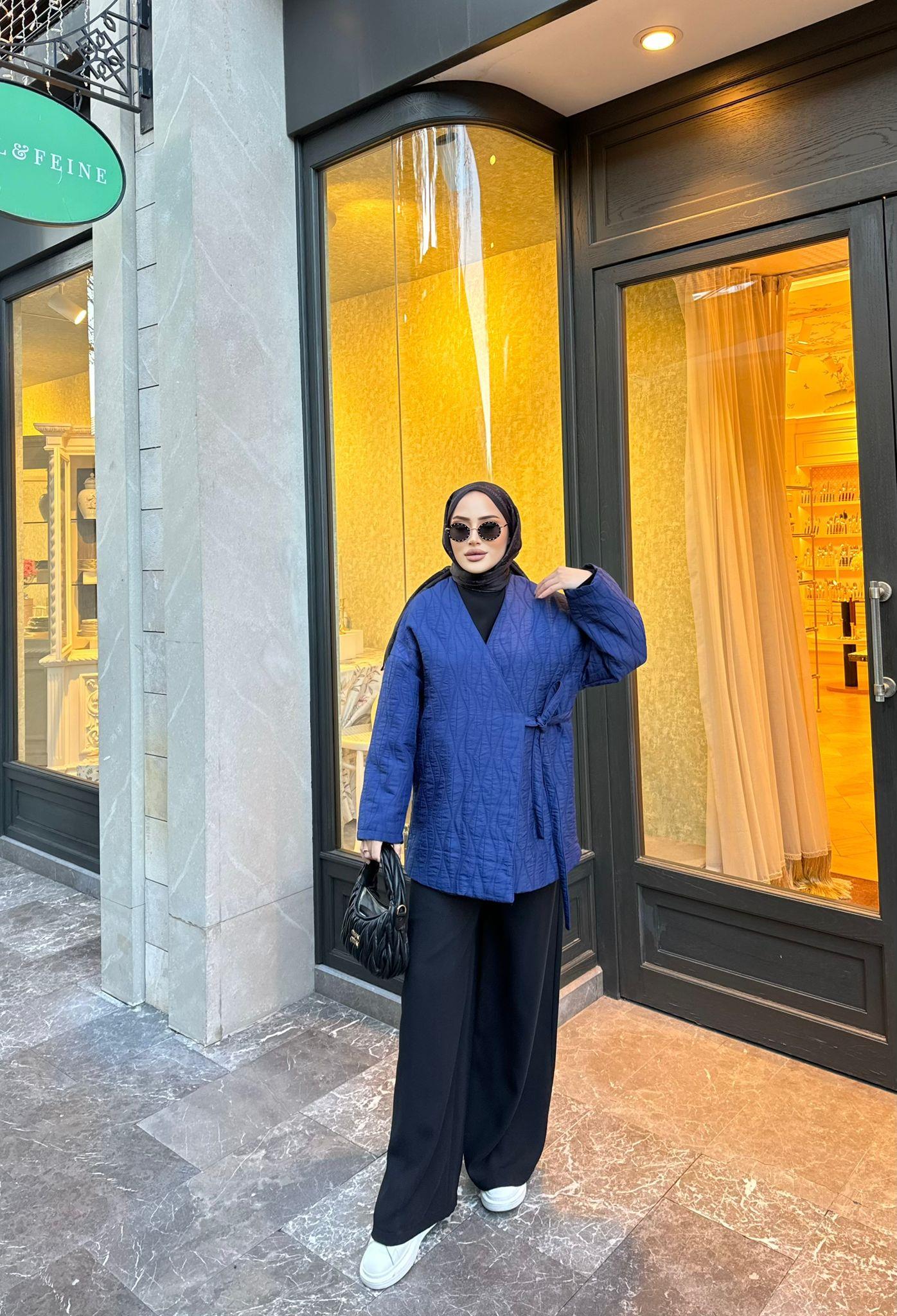 H&R Butik | Kapitone Yandan Bağlamalı Mont