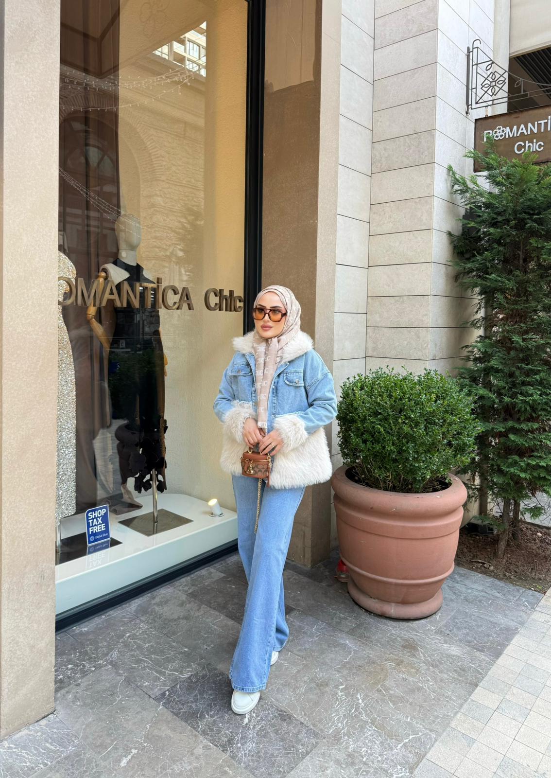 PNT-009H&R ButikPalazzo Kot Pantolon Açık Mavi