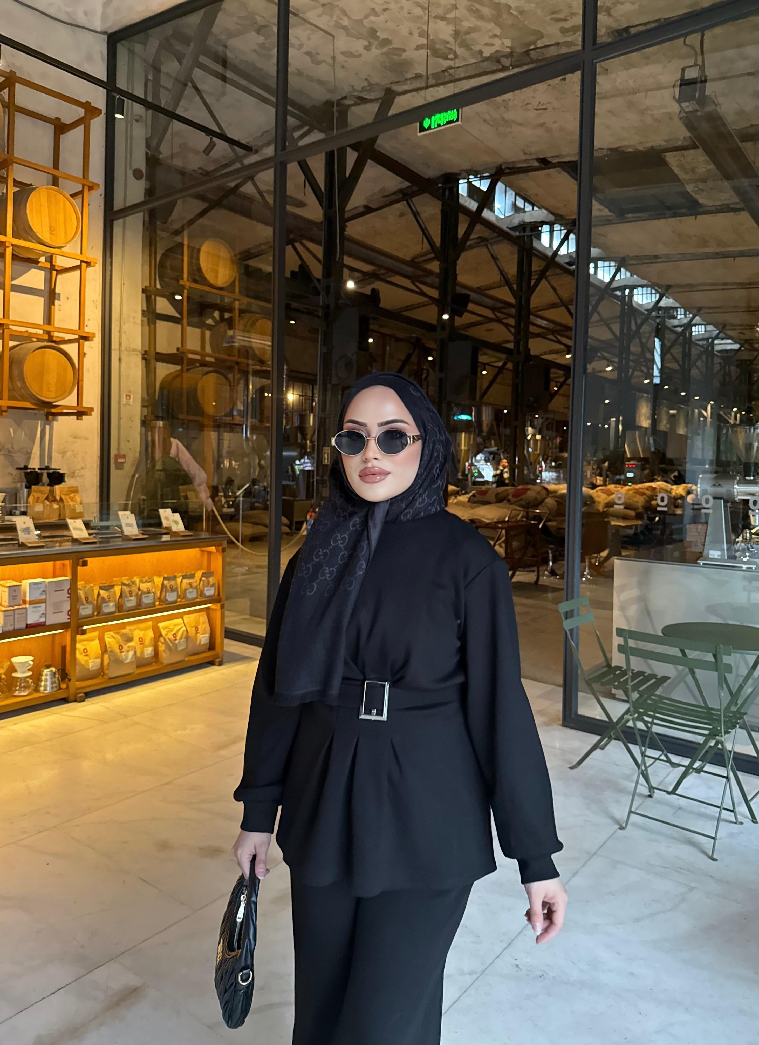 TKM-1911H&R ButikEsna Kemerli Oysh Takım Siyah