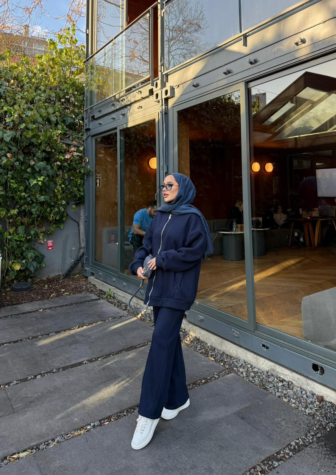 TAKM-1835H&R ButikTwss 3 iplik Takım Lacivert
