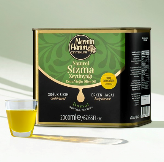 NERMİN HANIM ERKEN HASAT NATUREL SIZMA ZEYTİNYAĞI 2 LT TENEKE