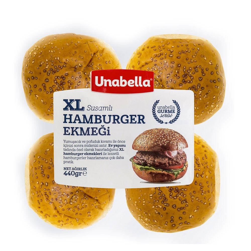 UNABELLA XL HAMBURGER EKMEĞİ 440 GR