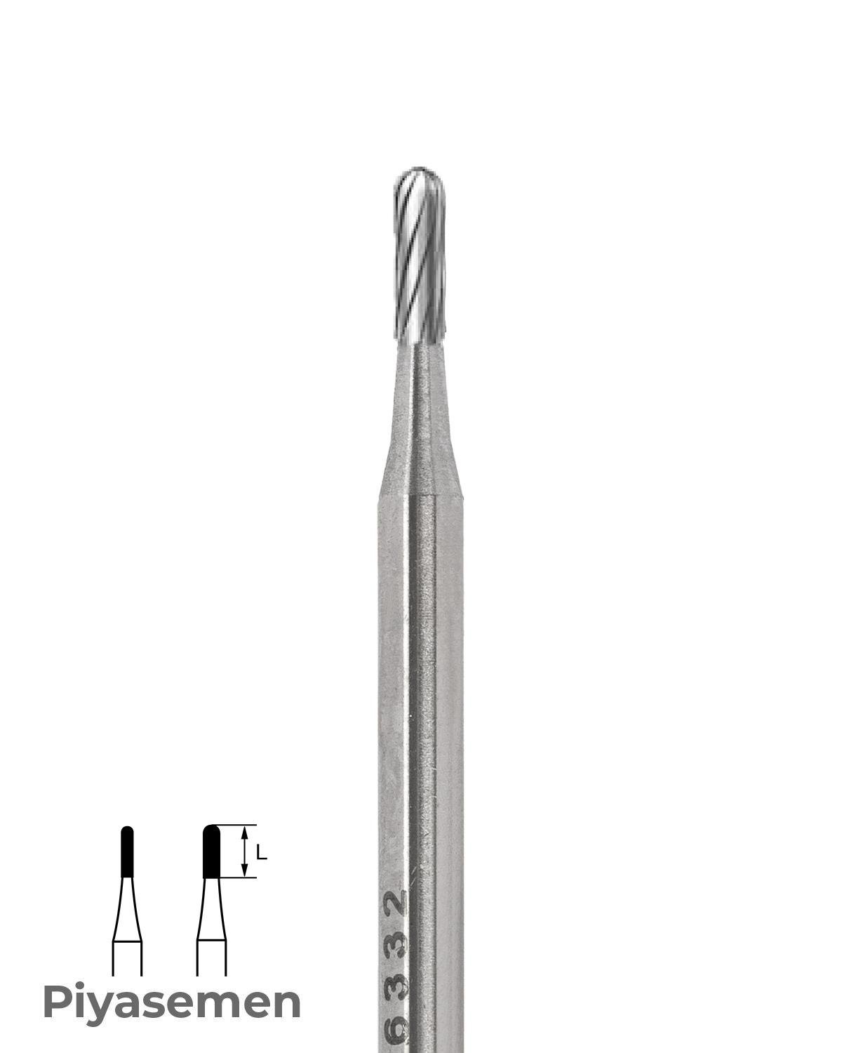 500104137Bos Piyesemen Tungsten Karbit Yuvarlak Bitim Silindir, Laboratuvar Frez