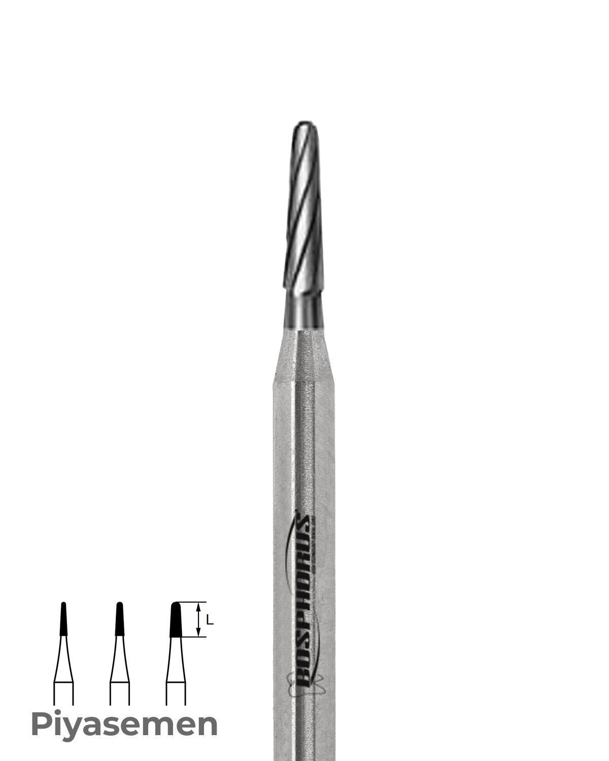 500104194Bos Piyesemen Tungsten Karbit Yuvarlak Bitim Konik, Laboratuvar Frez