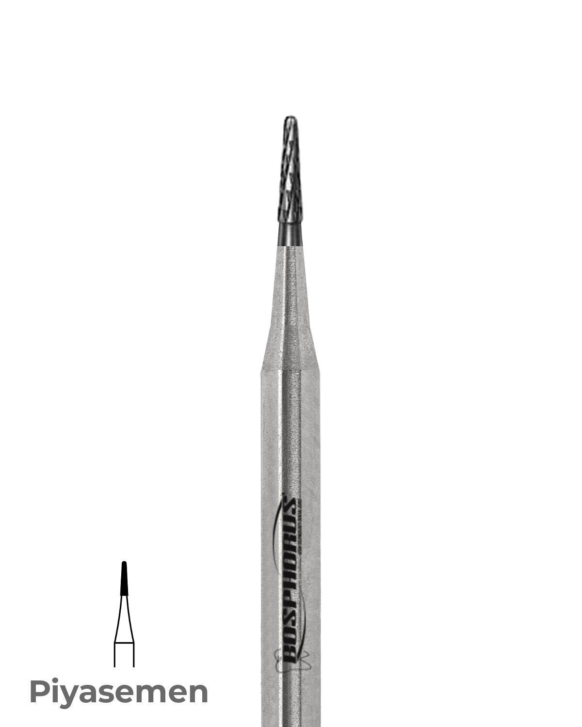 500104196Bos Piyesemen Tungsten Karbit Yuvarlak Bitim Konik, Laboratuvar Frez