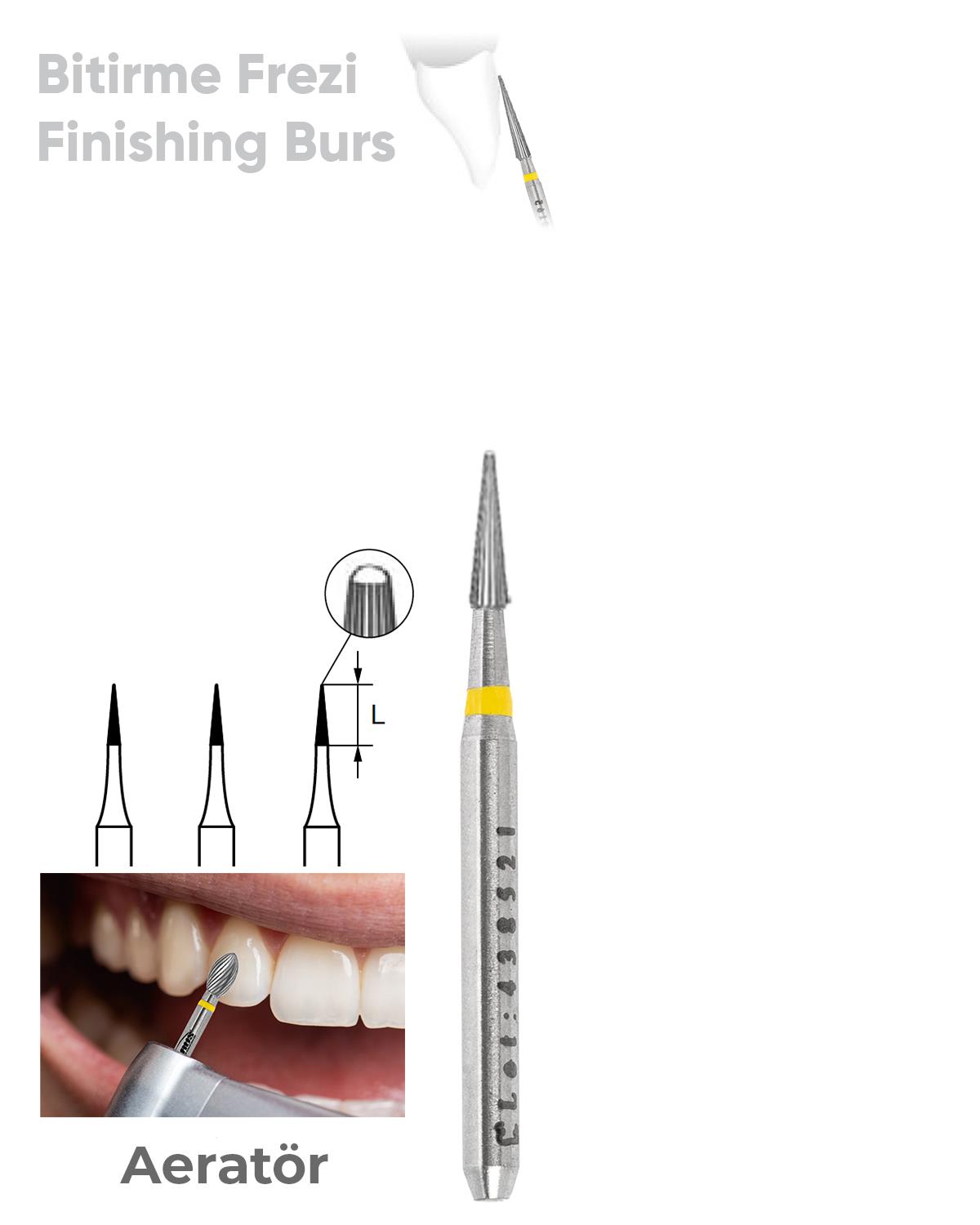500314159Bos Aeratör Tungsten Karbit Sivri Bitim Konik, Bitirme Frez