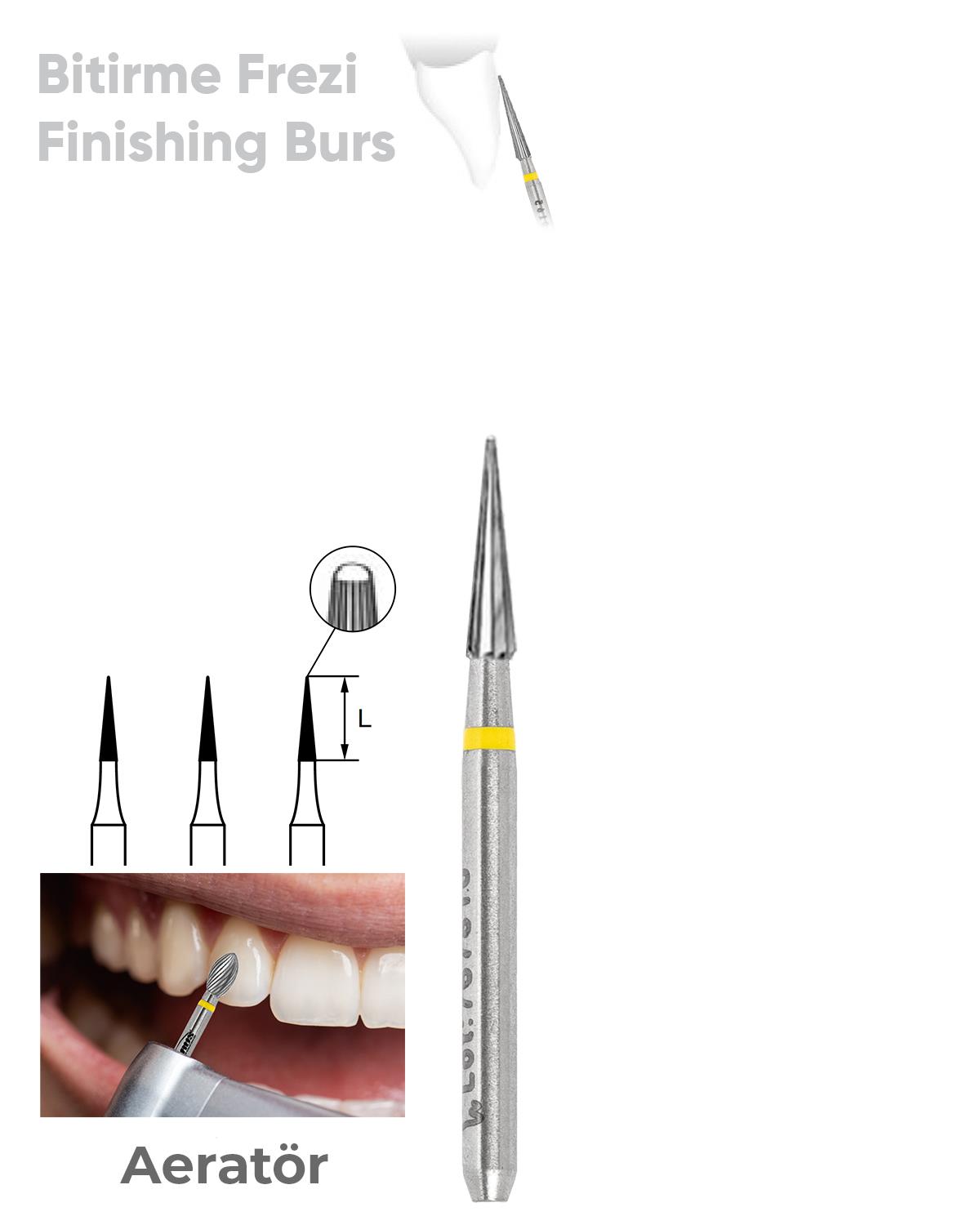 500314164Bos Aeratör Tungsten Karbit Sivri Bitim Konik, Bitirme Frez