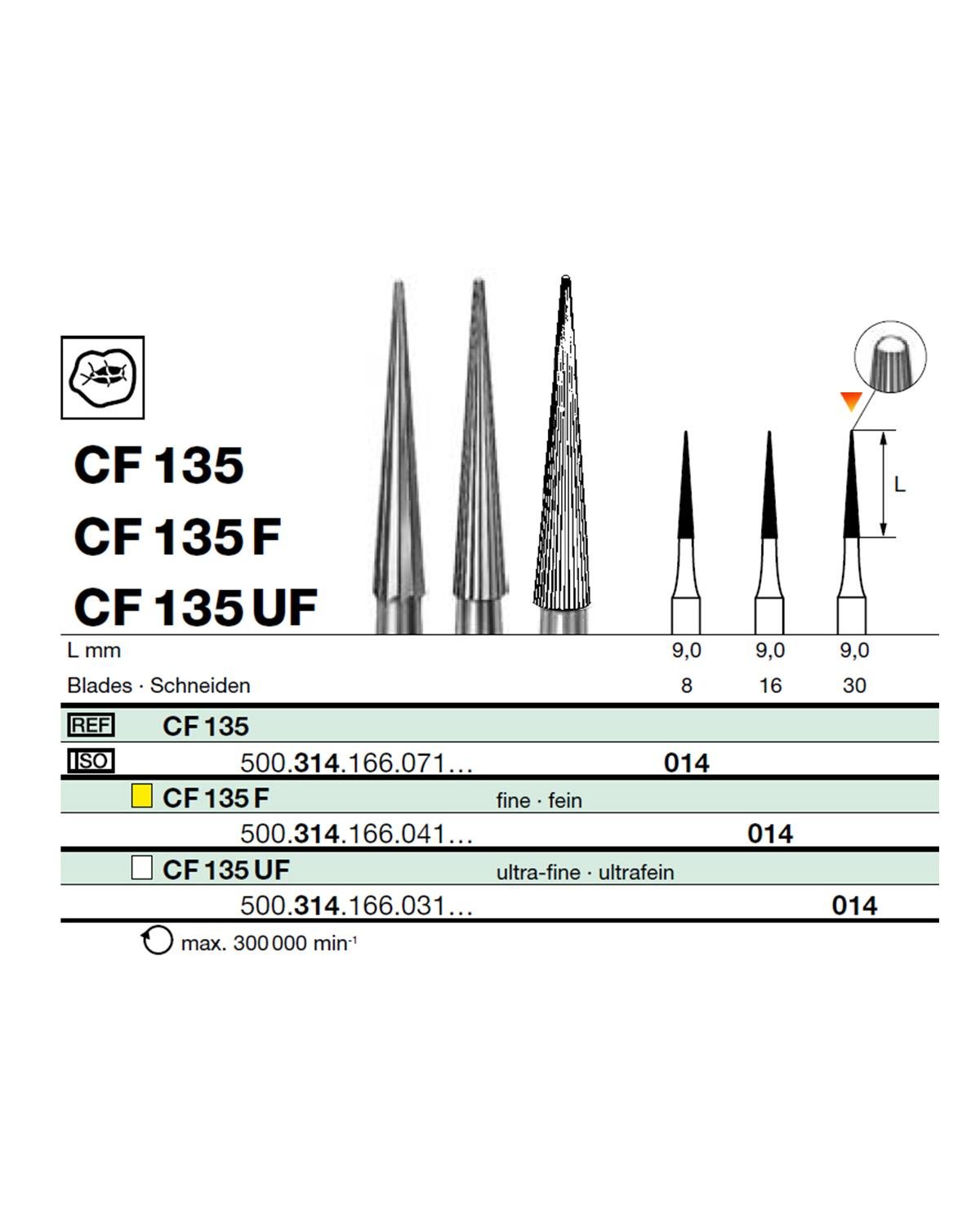 500314166Bos Aeratör Tungsten Karbit Sivri Bitim Konik, Bitirme Frez