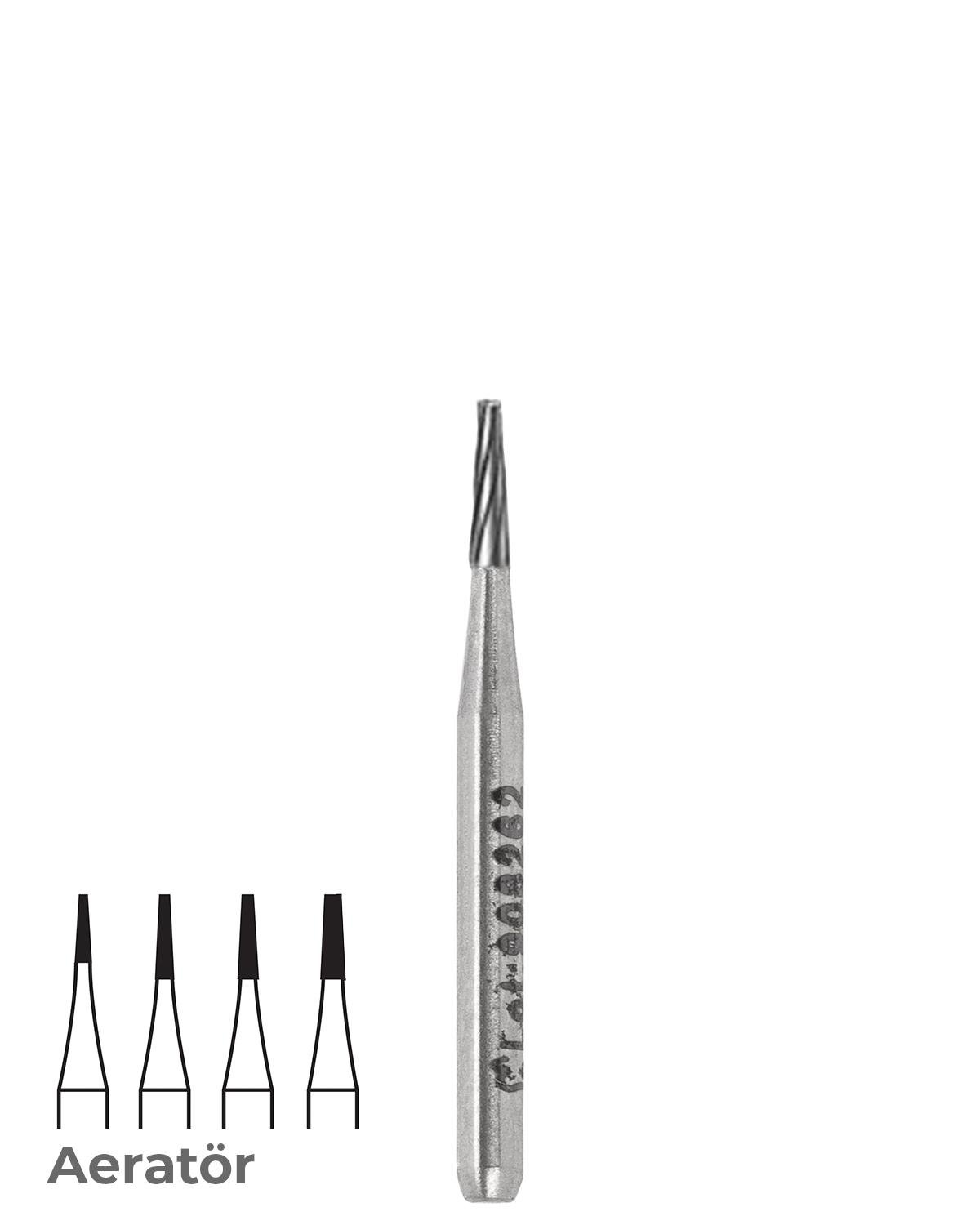 500314168Bos Aeratör Tungsten Karbit Düz Bitim Konik Frez