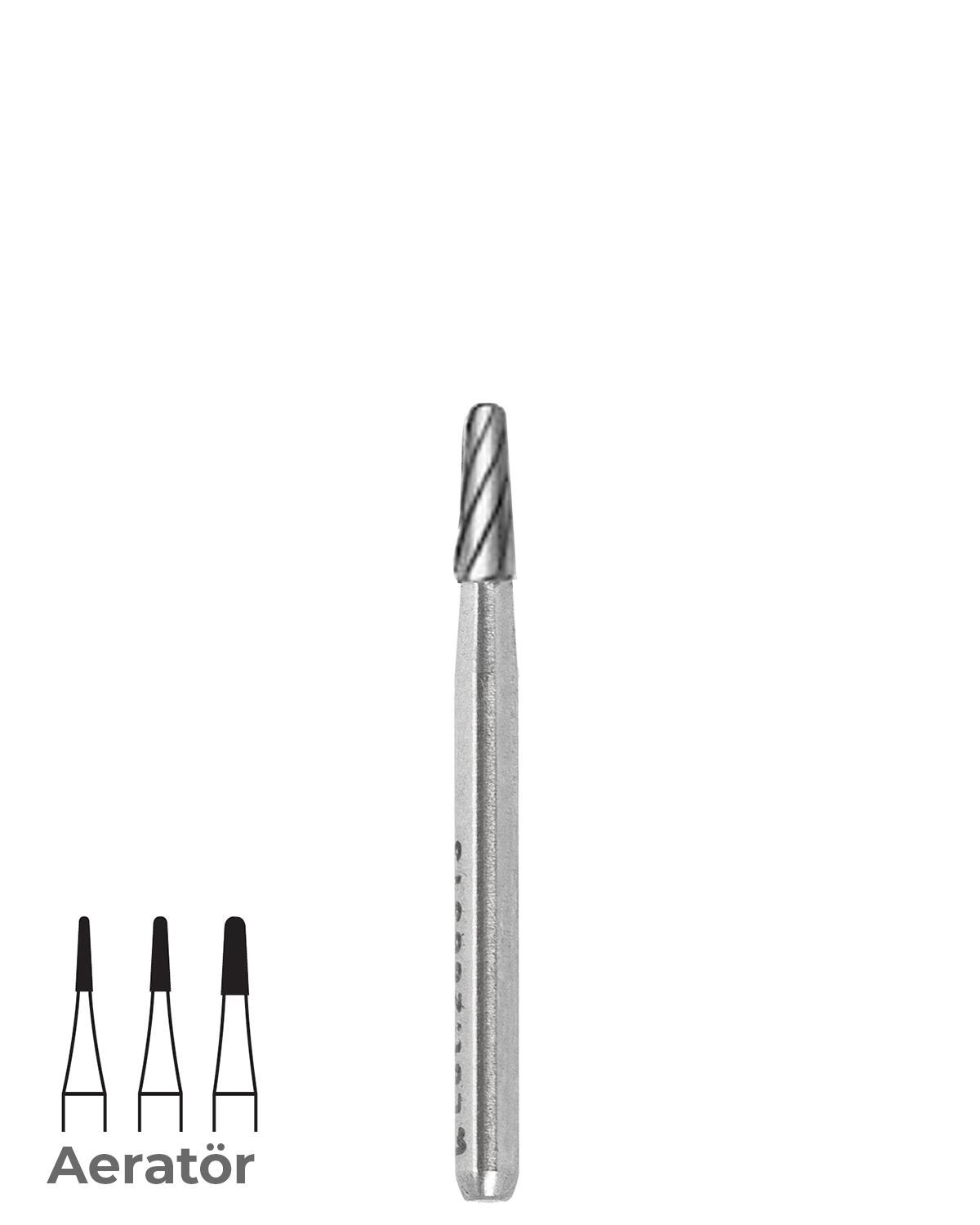 500314194Bos Aeratör Tungsten Karbit Yuvarlak Bitim Konik Frez