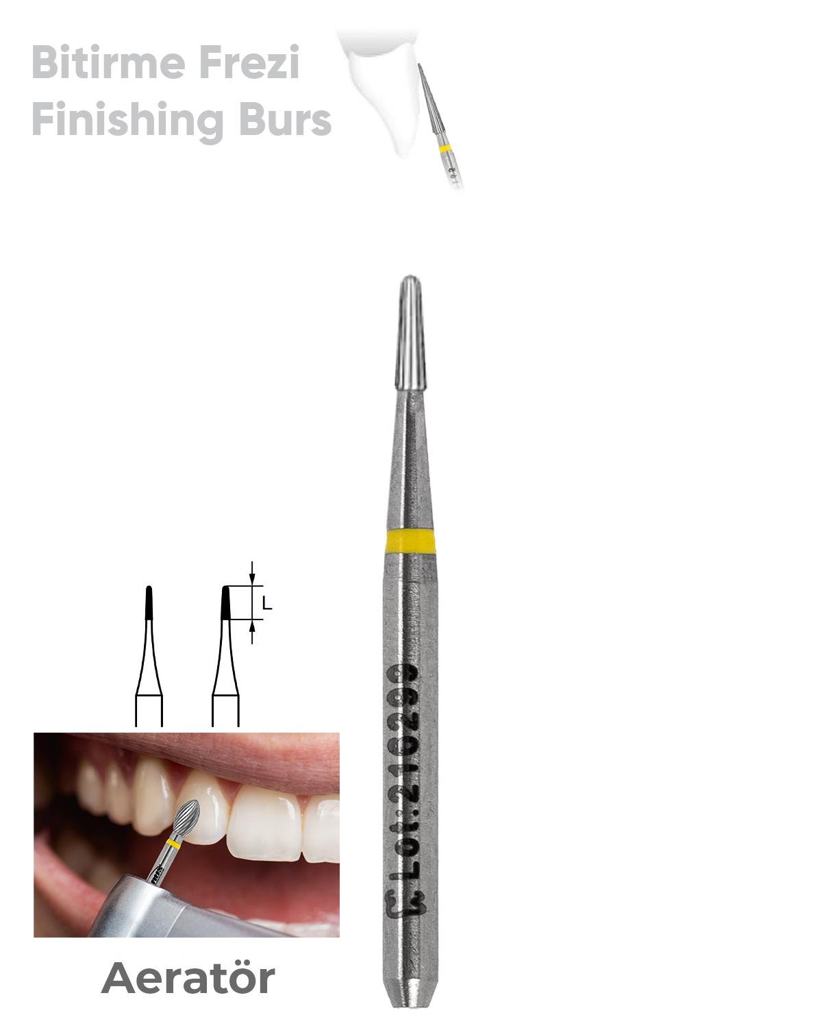 500314195Bos Aeratör Tungsten Karbit Yuvarlak Bitim Konik, Bitirme Frez