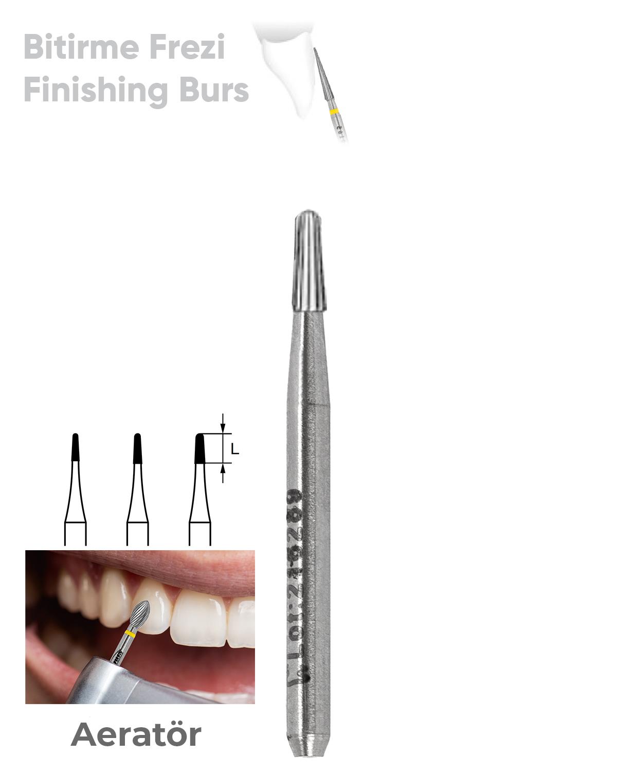 500314195Bos Aeratör Tungsten Karbit Yuvarlak Bitim Konik, Bitirme Frez