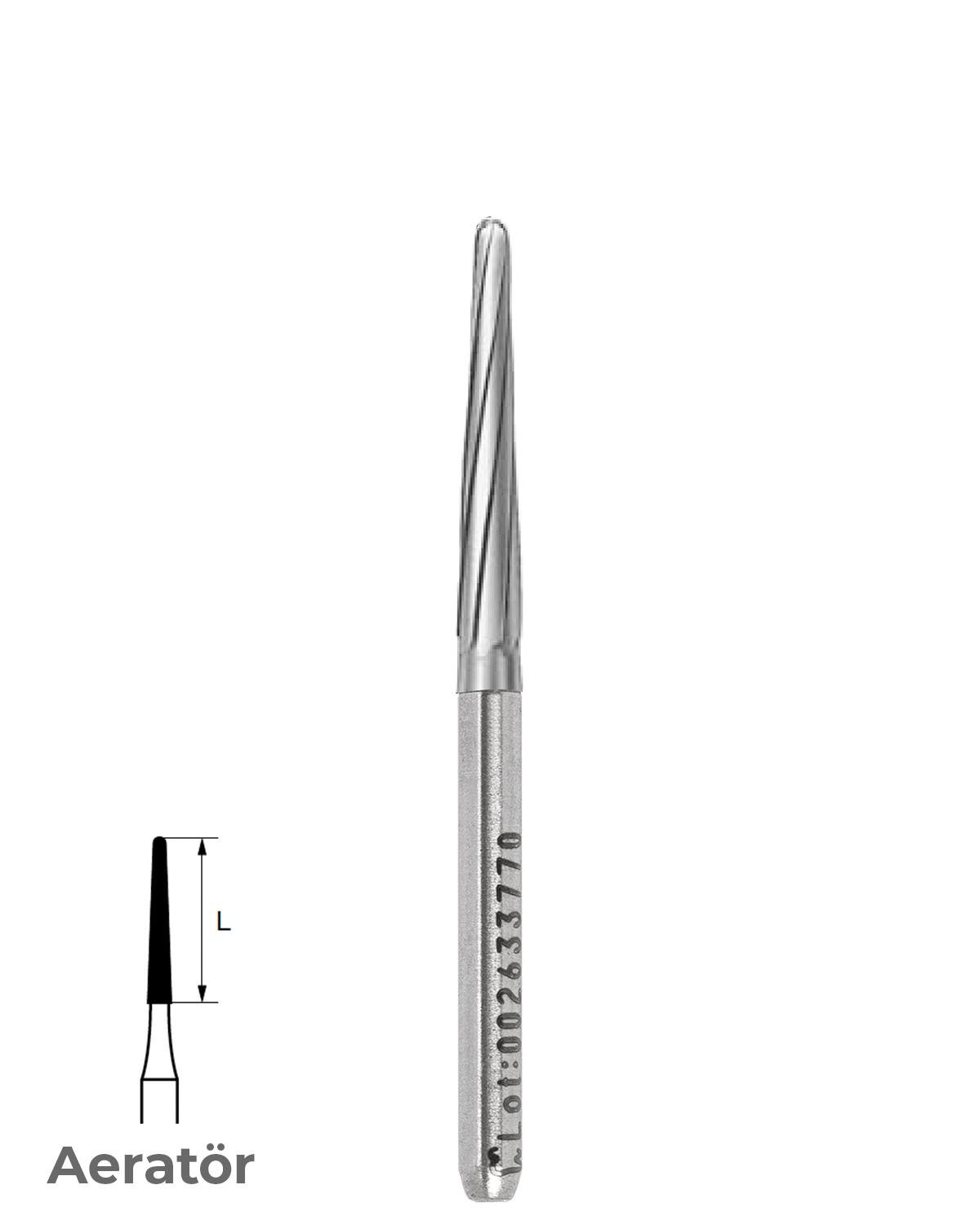 500314199Bos Aeratör Tungsten Karbit Yuvarlak Bitim Konik, Cerrahi Kemik Kesici Frez