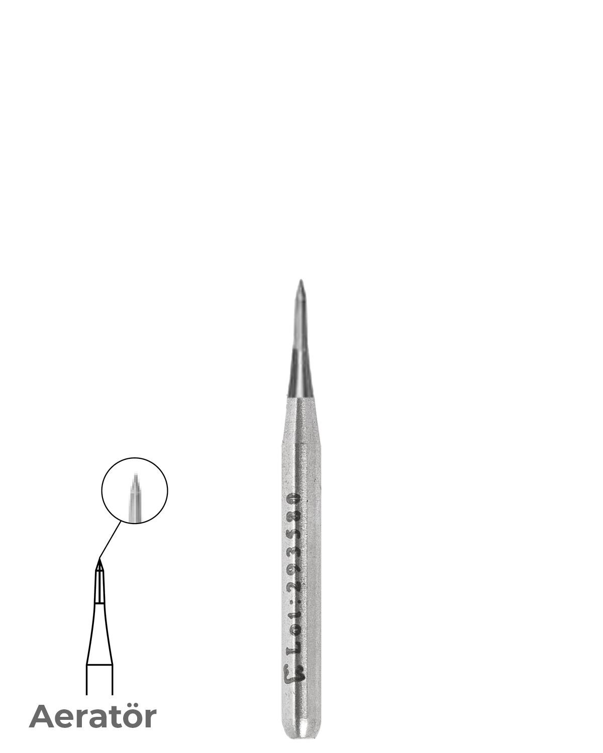 500314468Bos Aeratör Tungsten Karbit Sivri Bitim Konik Frez