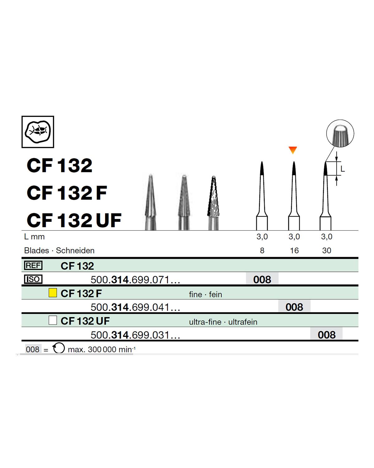 500314699Bos Aeratör Tungsten Karbit Alev Uçlu, Bitirme Frez