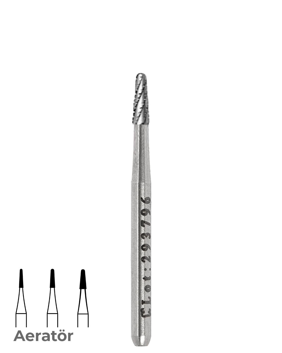 500316194Bos Aeratör Tungsten Karbit Yuvarlak Bitim Konik Frez