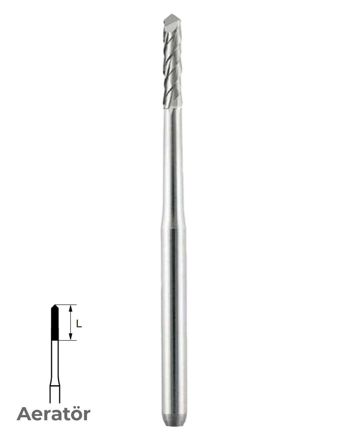 500316415Bos Aeratör Tungsten Karbit Konik Uçlu Silindir, Cerrahi Kemik Kesici Frez