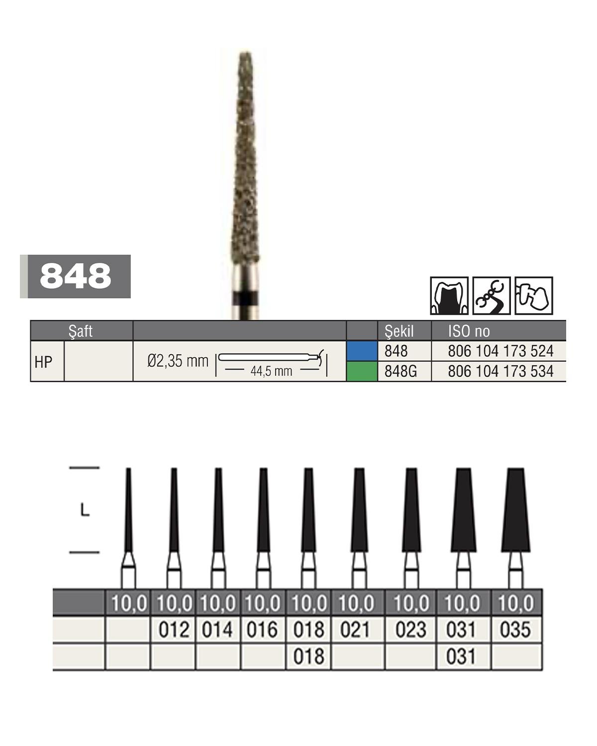 806104173Bos Piyesemen Elmas Düz Bitim Konik Şemfır Frez