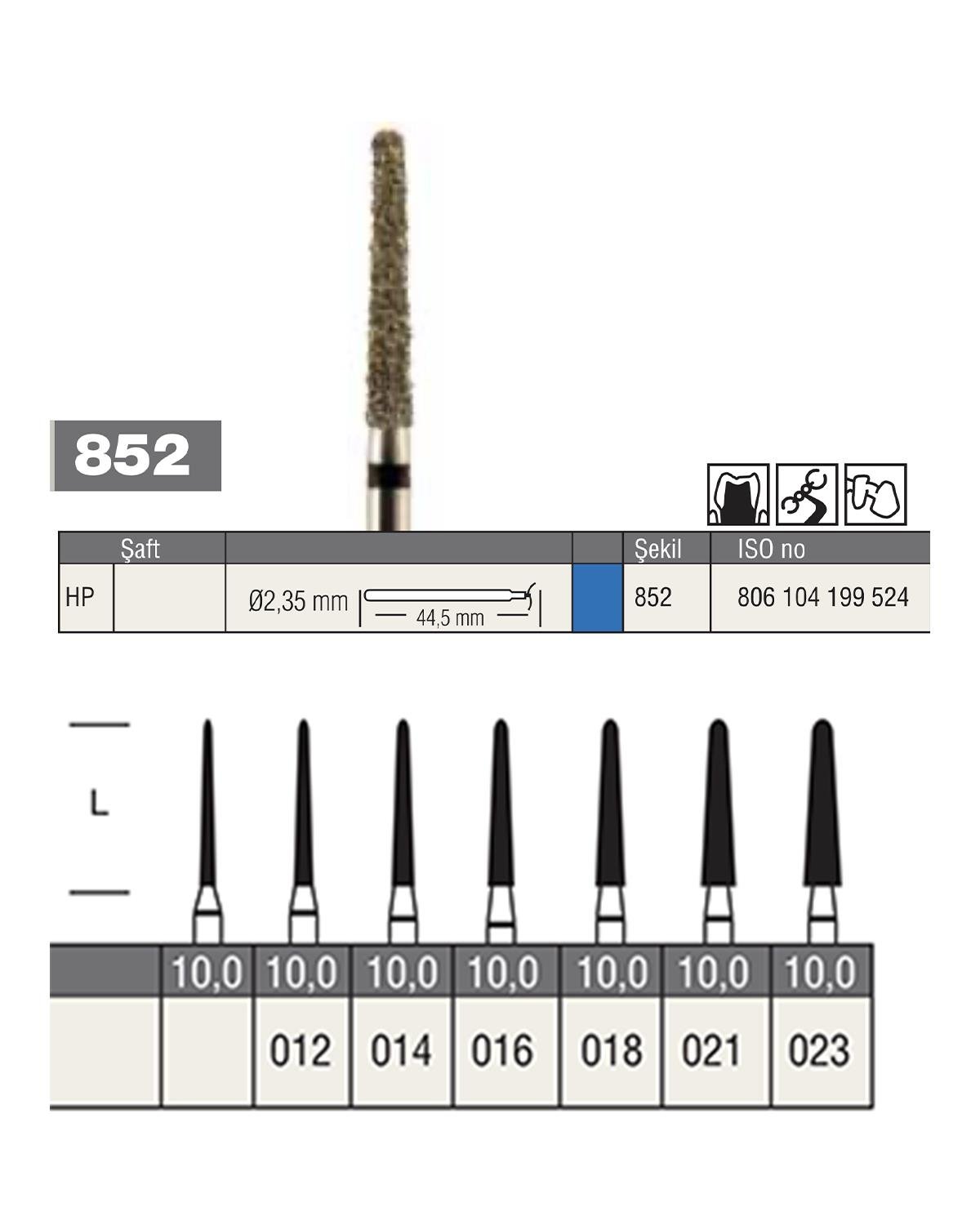 806104199Bos Piyesemen Elmas Yuvarlak Bitim Konik Şemfır Frez