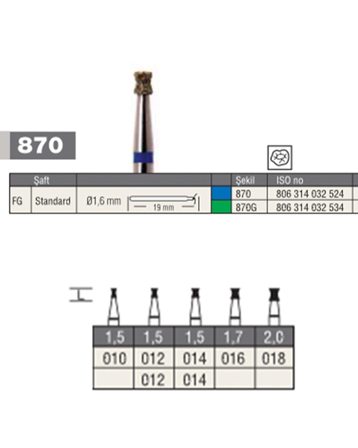 806314032Bos Aeratör Elmas Amalgam Sökücü Frez