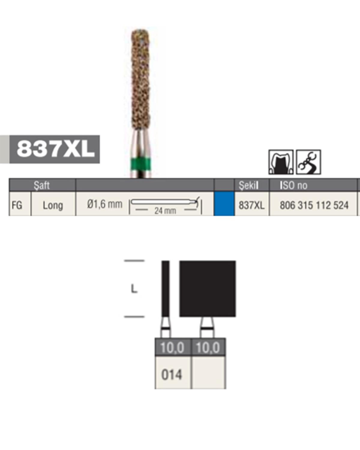 806315112Bos Aeratör Elmas Düz Bitim Silindir Fisür Frez