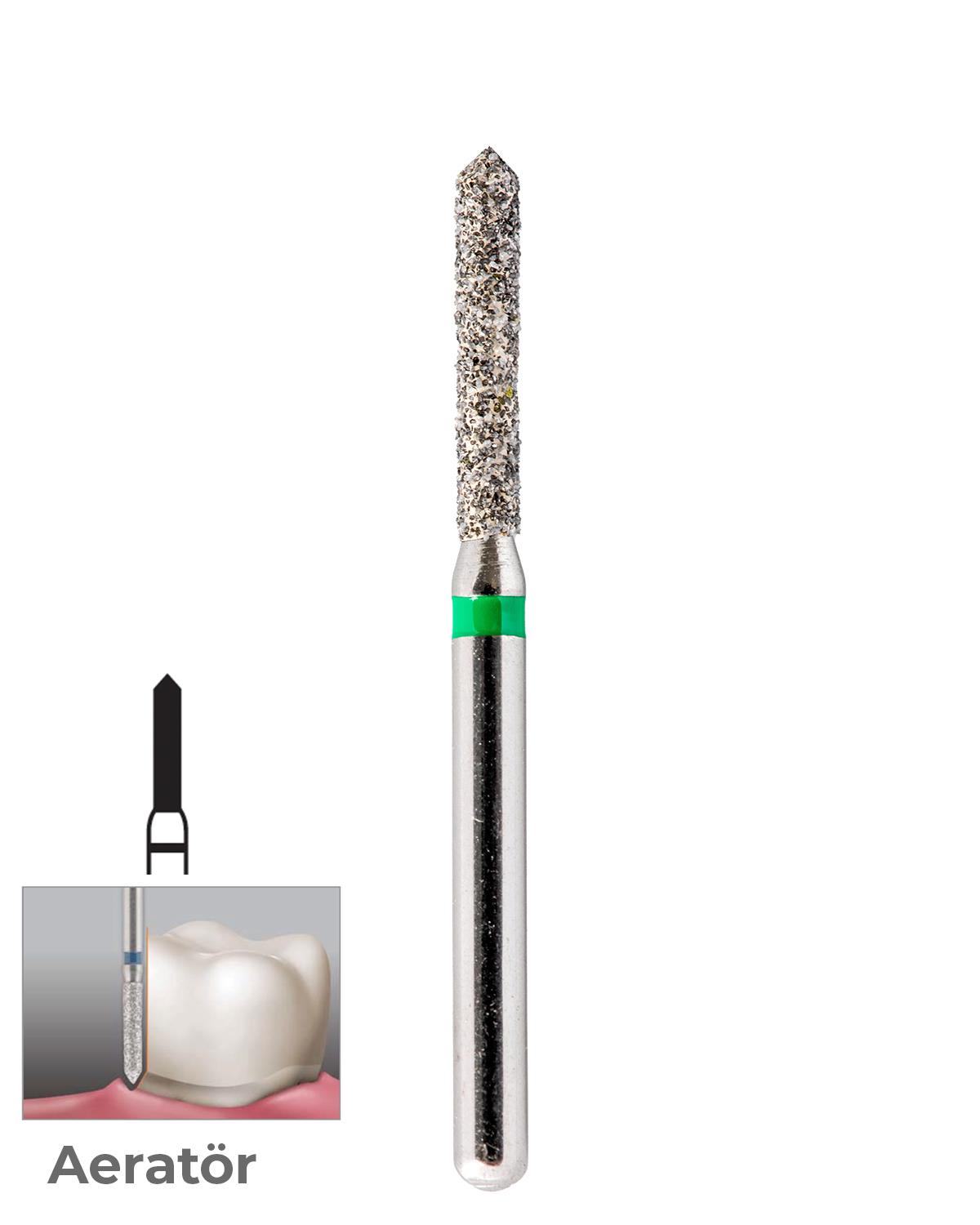 806315129Bos Aeratör Elmas Yuvarlak Bitim Silindir Fisür Frez