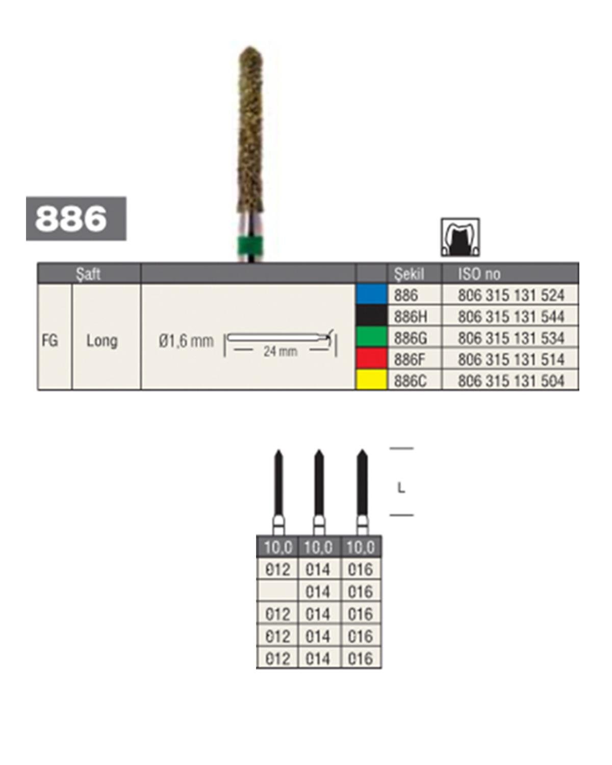 806315131Bos Aeratör Elmas Sivri Bitim Silindir Frez