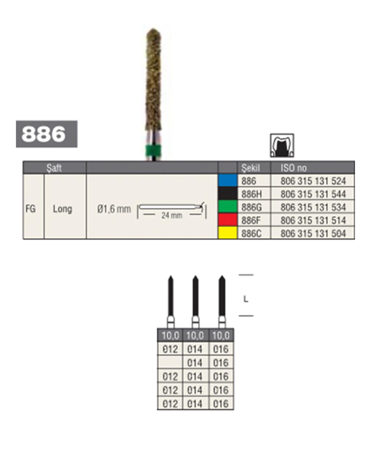 806315131Bos Aeratör Elmas Sivri Bitim Silindir Frez