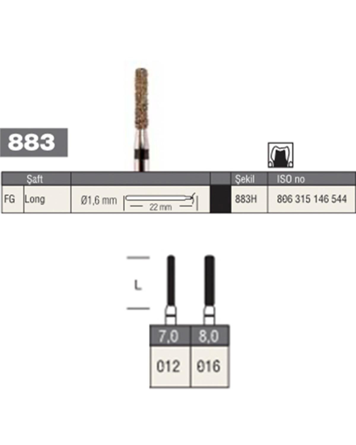 806315146Bos Aeratör Elmas Yuvarlak Bitim Silindir Fisür Frez