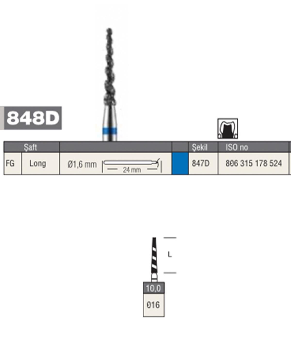 806315178Bos Aeratör Elmas Su Kanallı Frez