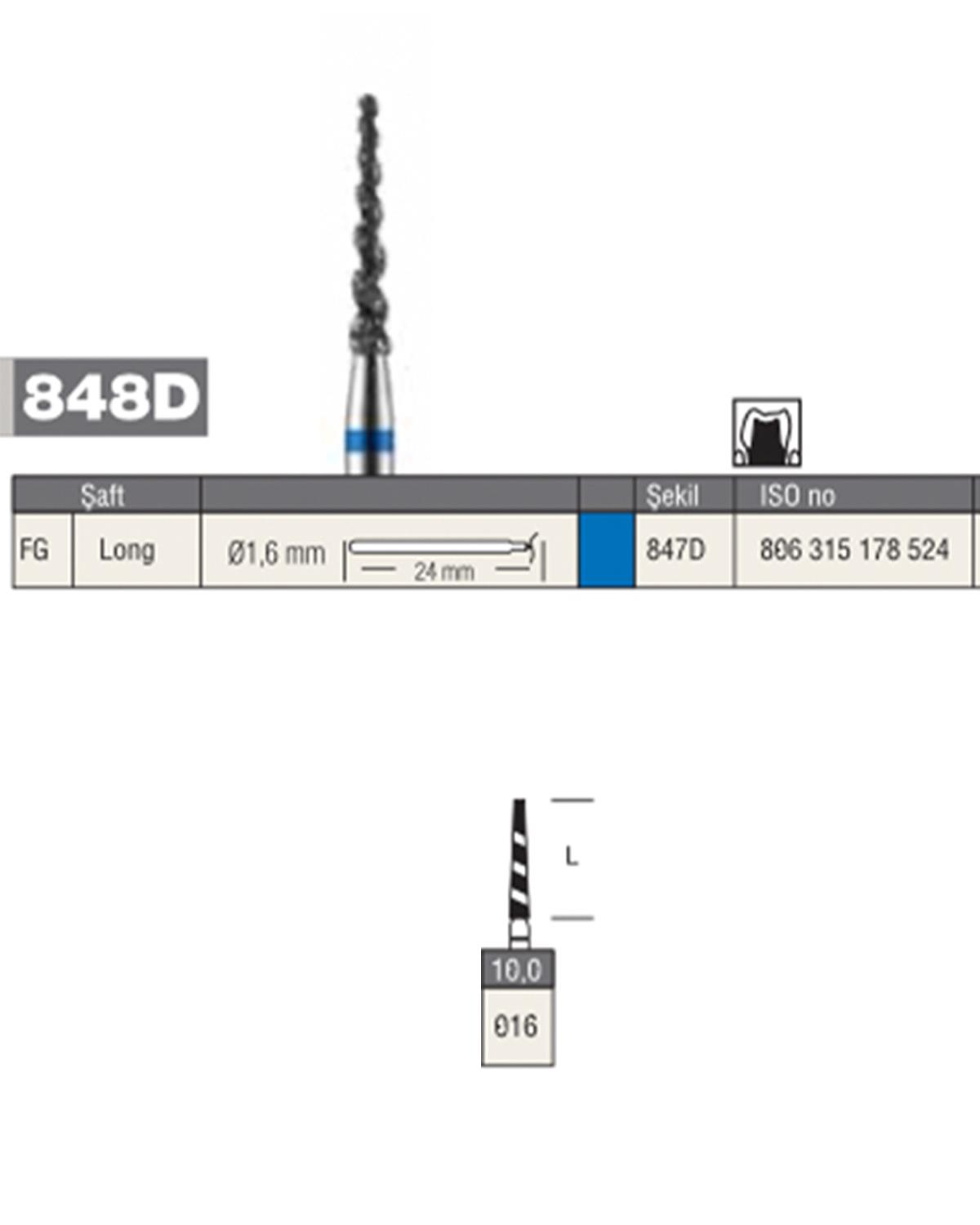 806315178Bos Aeratör Elmas Su Kanallı Frez