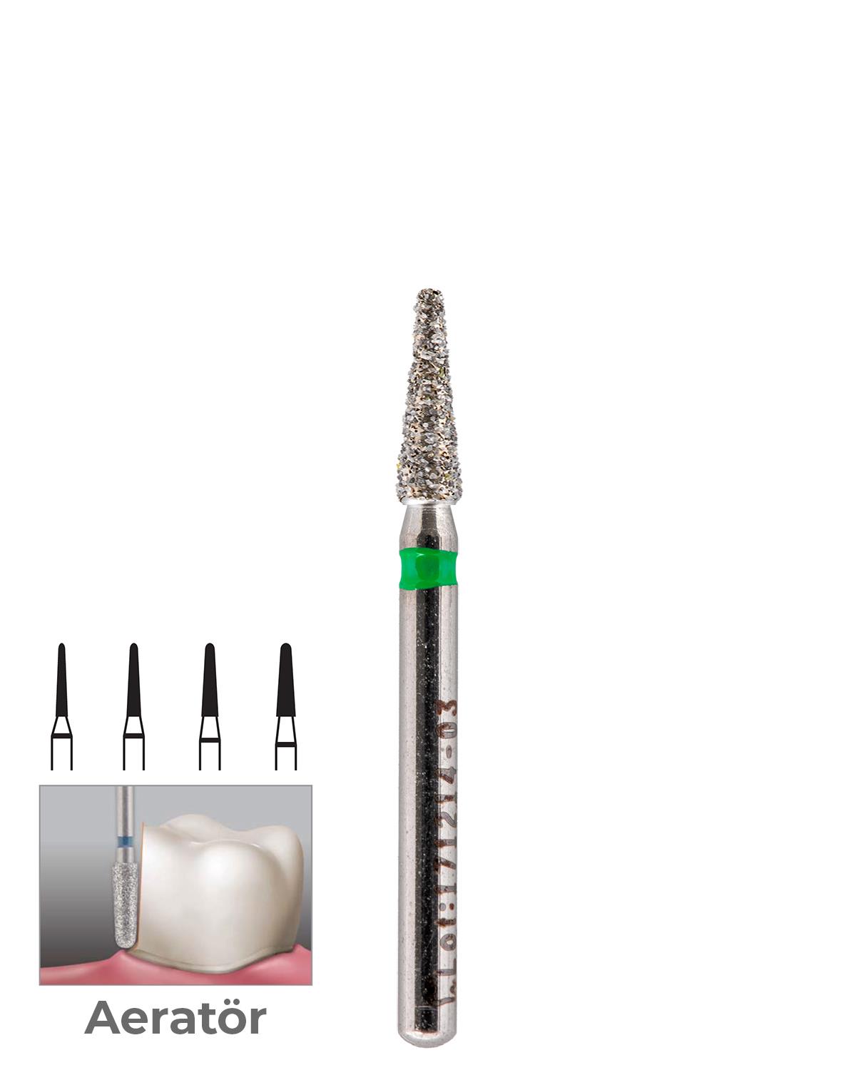 806315197Bos Aeratör Elmas Yuvarlak Bitim Konik Şemfır Frez