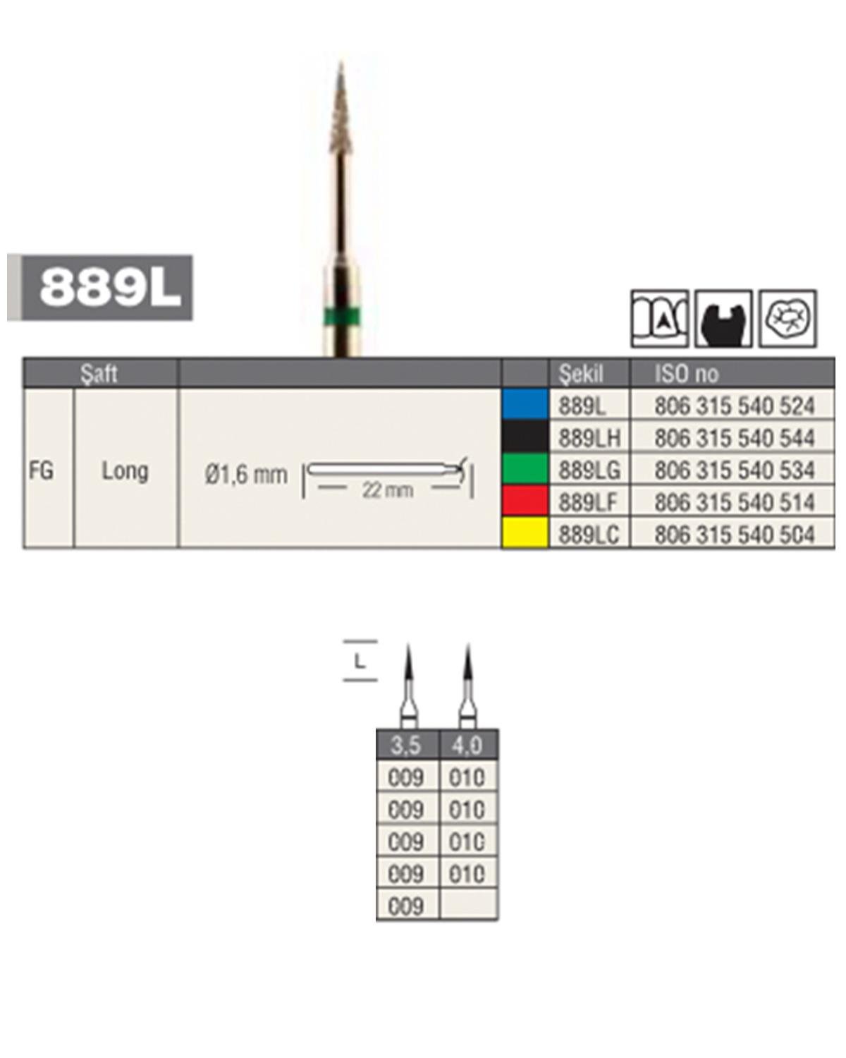 806315540Bos Aeratör Elmas İğne Konik Frez