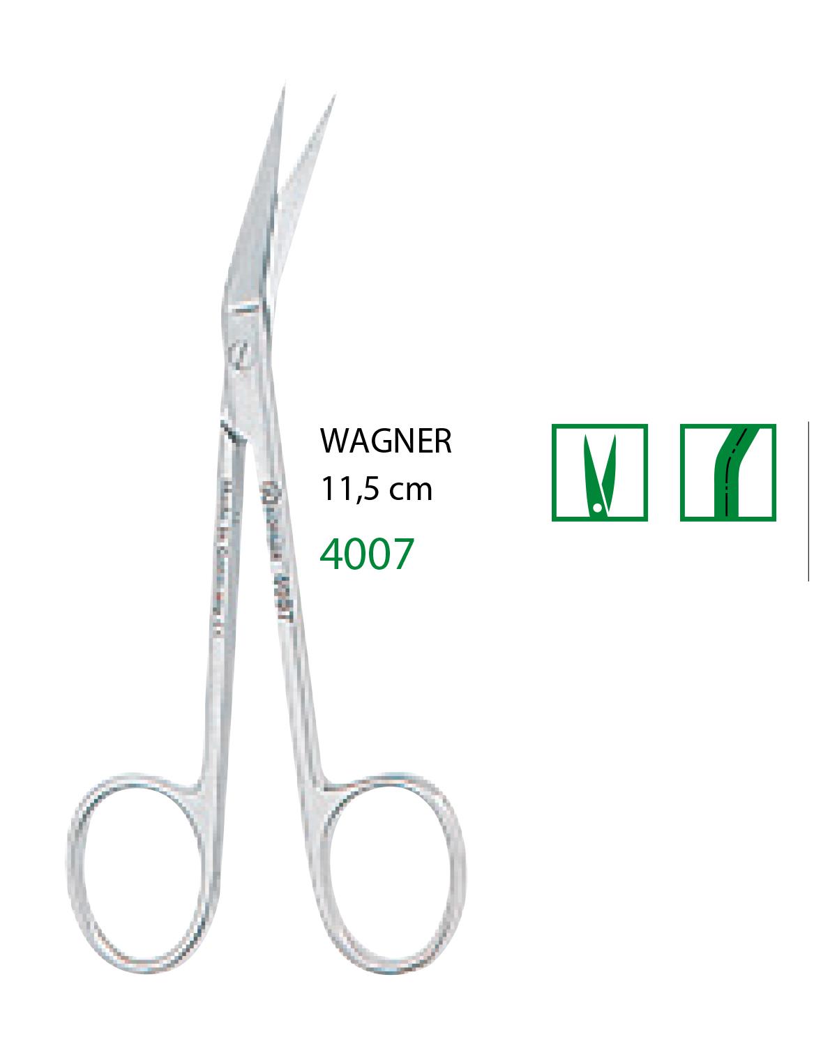 Açılı Cerrahi Makas Wagner 11,5cm